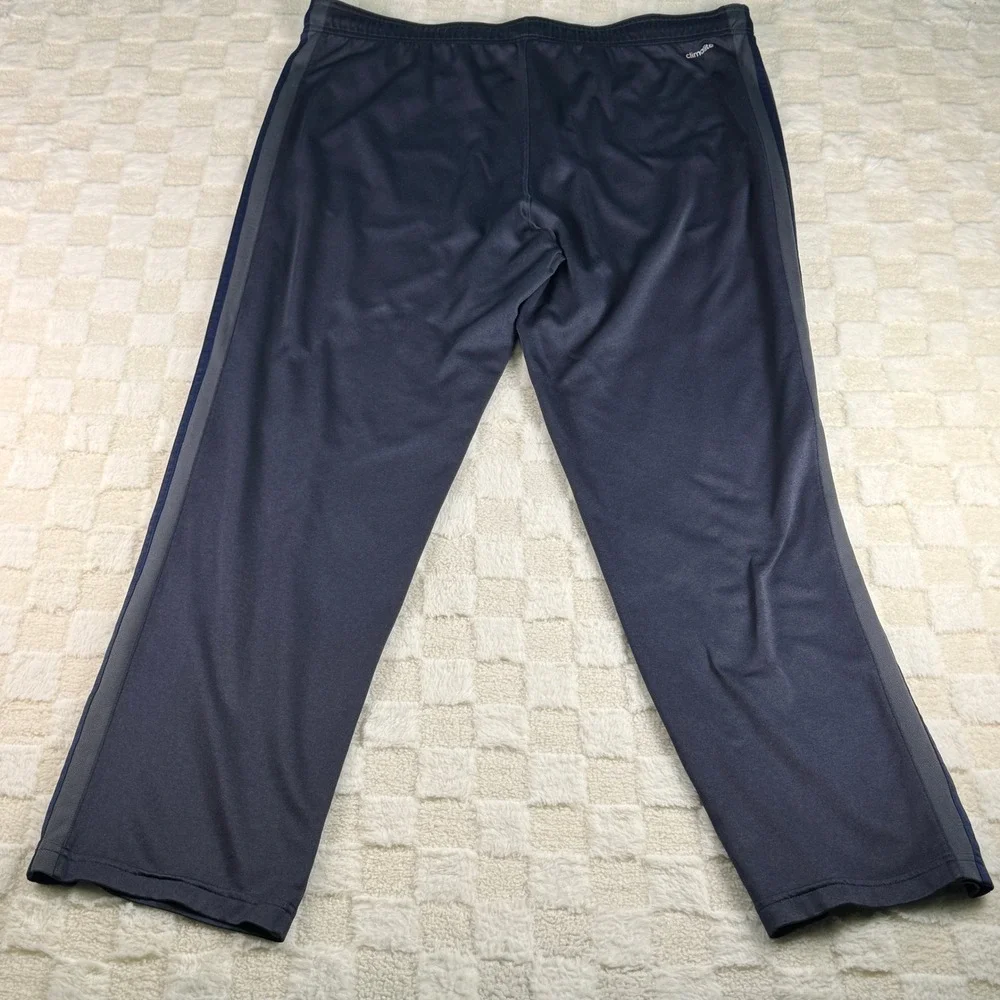 Adidas Mens Dark Gray‎ Track Pants Joggers Athletic Stripes Logo Size L